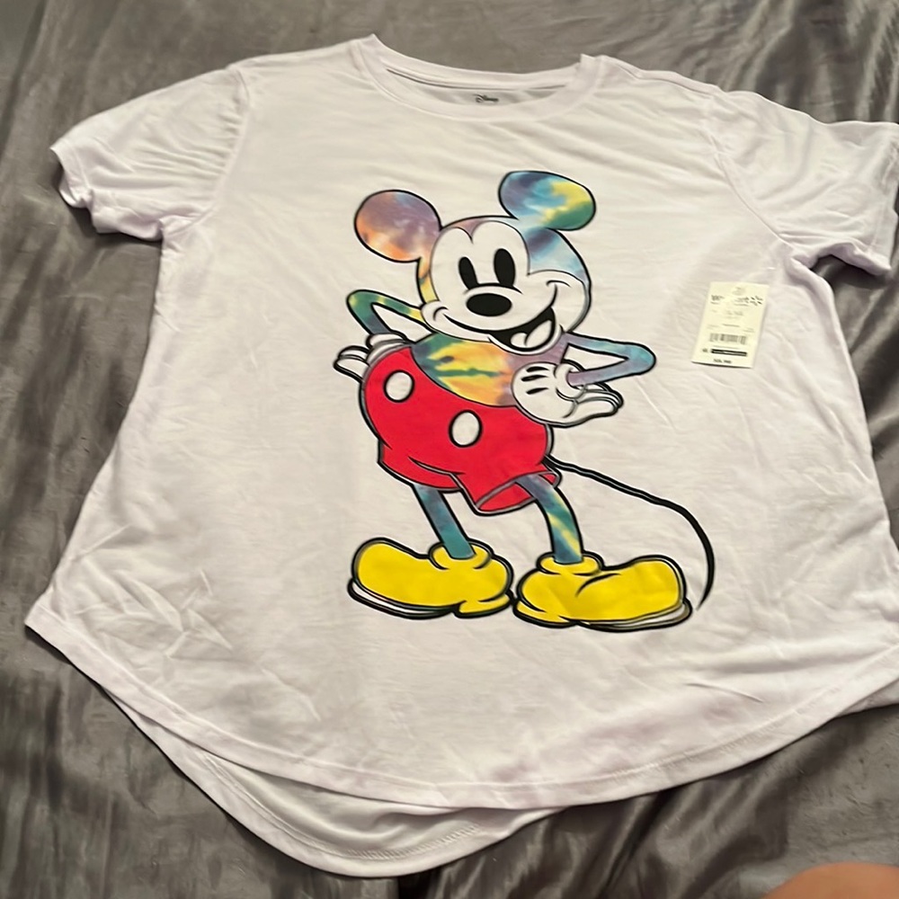 Disneys Mickey Mouse Graphic T-Shirt White Size X-Large (15-17)